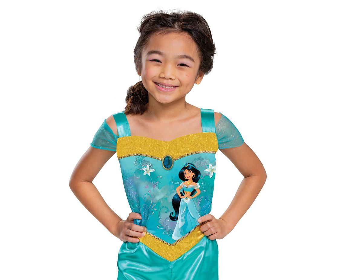 Costume Jasmine Basic Plus- Aladdin (license), size S (5-6 years)